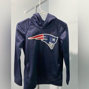NFL New England Patriots Dri Fit Logo Hoodie Boys Youth Size M (10/12)